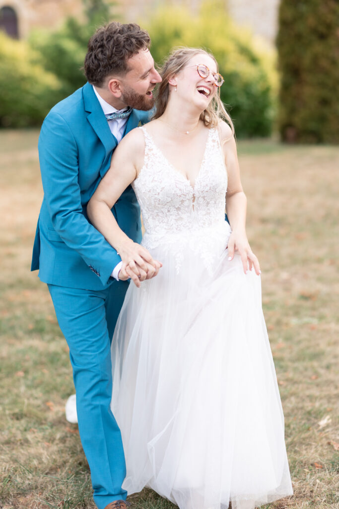 Photo de couple de Marine et Dorian le jour de leur mariage